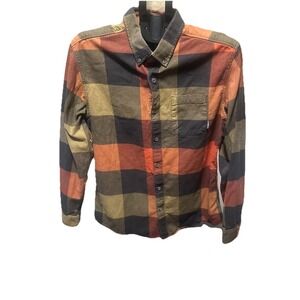 Eddie‎ Bauer Mens Plaid Flannel Long Sleeve Sz Large Cotton